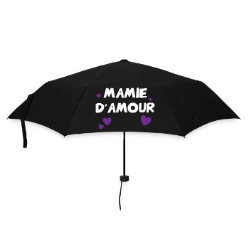 Oma der Liebe mit Herzen - Regenschirm (klein) - Schwarz - Vorne