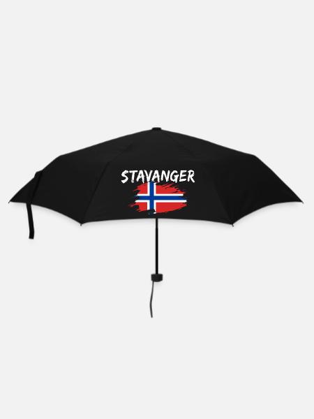Stavanger Norwegen - Regenschirm (klein) - Schwarz