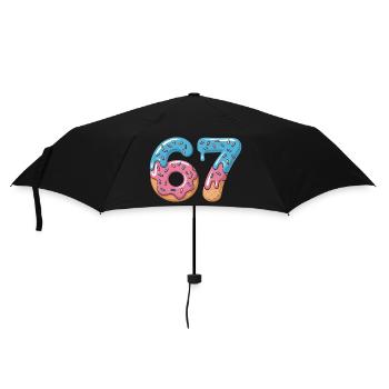 Donut numbers 6 and 7 - Umbrella (small) - black - Front