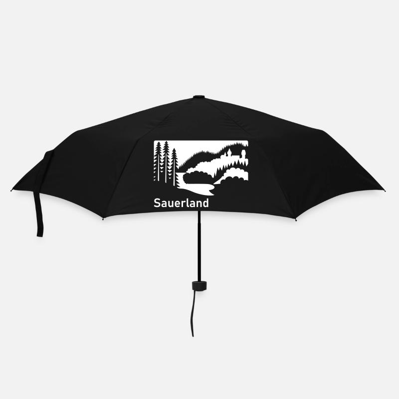 Sauerland Silhouette Landscape Highway Sign - Umbrella (small) - black