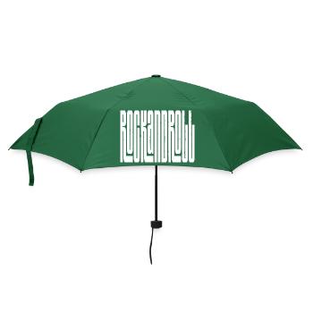 Design de logo Rock and Roll audacieux - Parapluie standard - vert bouteille - Devant