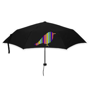 Bird in bright colors - Umbrella (small) - black - Front