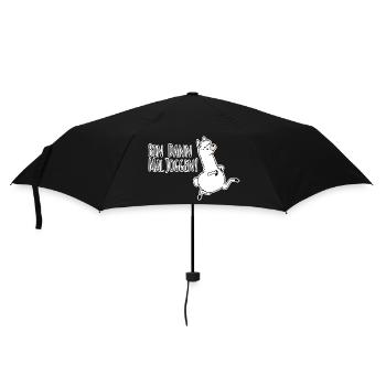 Bin dann mal joggen! Im Lama Style! Bis dann! - Regenschirm (klein) - Schwarz - Vorne