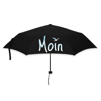 Moin Möwe - Regenschirm (klein) - Schwarz - Vorne