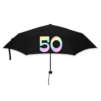 50, Gradient Pastel, Number Motif - Umbrella (small) - black - Front