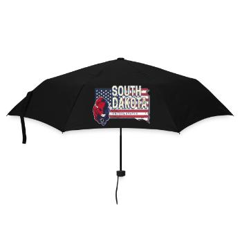 South Dakota Vereinigte Staaten Vintage Souvenir - Regenschirm (klein) - Schwarz - Vorne