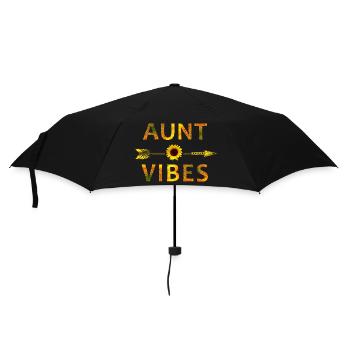 Aunt Vibes Sunflower Floral Shirt - Regenschirm (klein) - Schwarz - Vorne