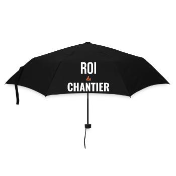 Roi du Chantier — Humour BTP - Parapluie standard - noir - Devant