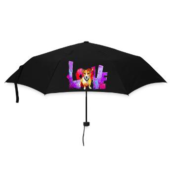 Cadeau Love Dog pour le propriétaire de Jack Russell - Parapluie standard - noir - Devant