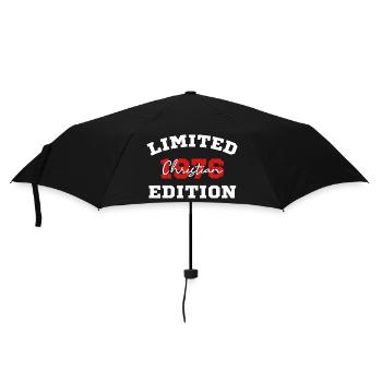 Limitierte 1976 Christian  Geburstags Edition - Regenschirm (klein) - Schwarz - Vorne