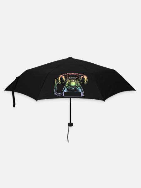 Telefon - Regenschirm (klein) - Schwarz