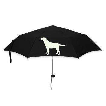 Silhouette du chien de course - Parapluie standard - noir - Devant