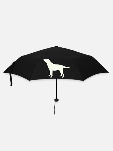 Laufender Hund Silhouette - Regenschirm (klein) - Schwarz