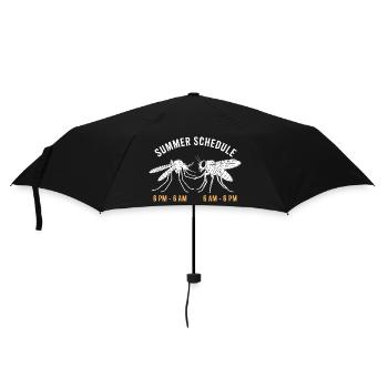 Mücke Fliege Summer Schedule Mückenstich Mücken - Regenschirm (klein) - Schwarz - Vorne