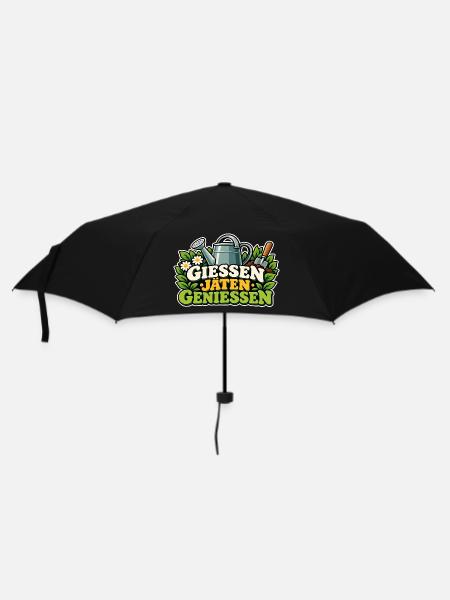 Gießen Jäten Genießen Gartenfreude - Regenschirm (klein) - Schwarz