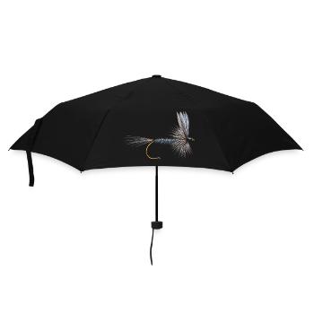 Blue Dun Streamer - Regenschirm (klein) - Schwarz - Vorne