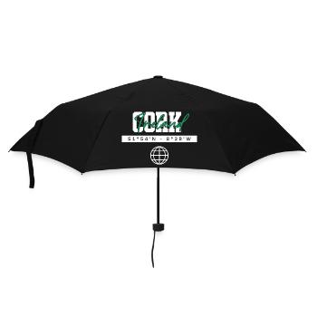 Cork Irland Koordinaten Reise Souvenir - Regenschirm (klein) - Schwarz - Vorne