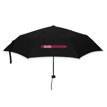 Bacon Speck Lebensmittel Lustig Fleisch Foodie - Regenschirm (klein) - Schwarz - Vorne
