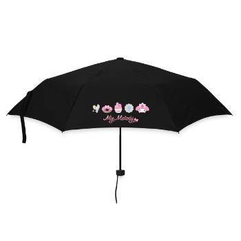 My Melody With Flat And Pastries - Umbrella (small) - black - Front