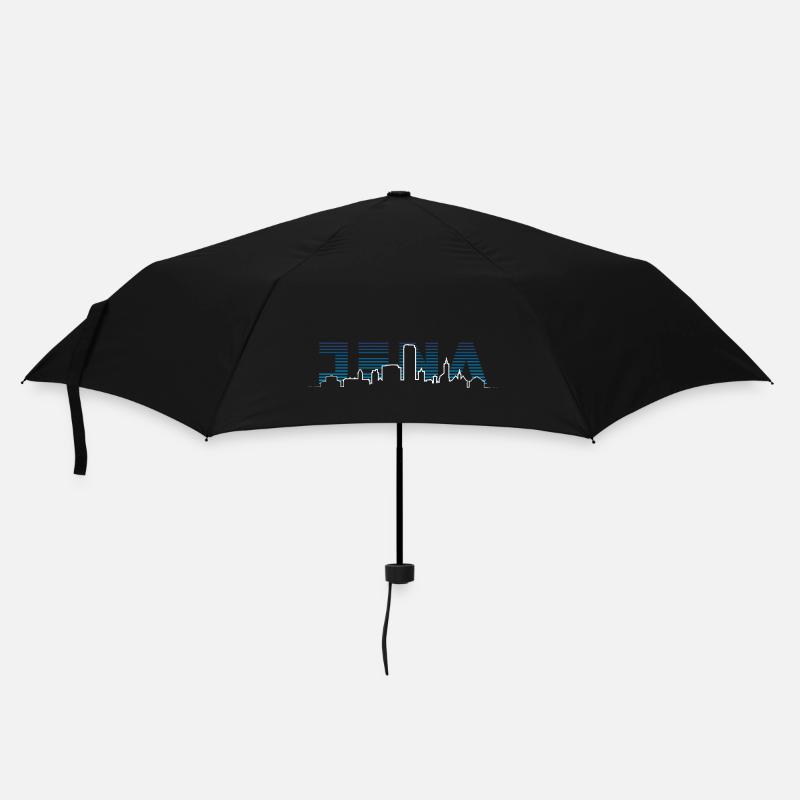 Jena Silhouette Skyline - Regenschirm (klein) - Schwarz