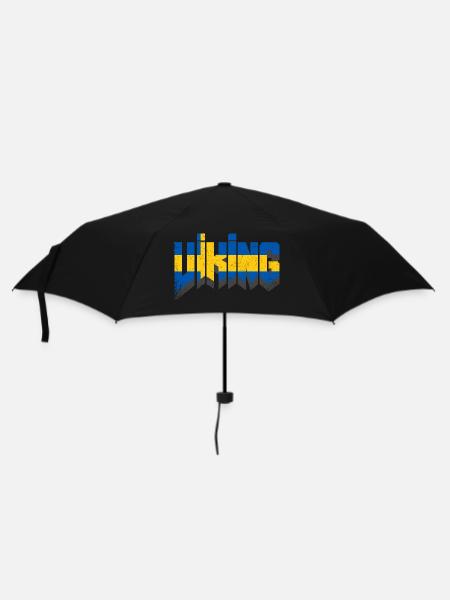 Vikings - drapeau suédois - Parapluie standard - noir
