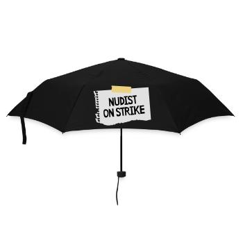 Nudist on strike - Regenschirm (klein) - Schwarz - Vorne