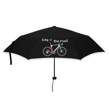 Road Bike Funny Sayings Bicycle Logo Gravel Bike - Umbrella (small) - black - Front