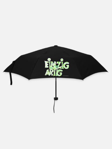 Einzigartig - Regenschirm (klein) - Schwarz