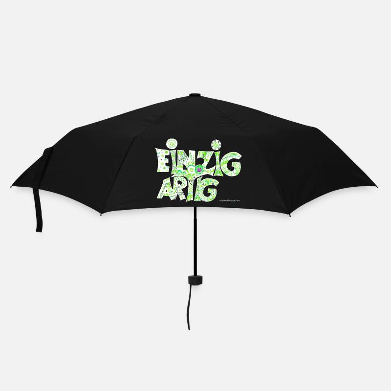Einzigartig - Regenschirm (klein) - Schwarz