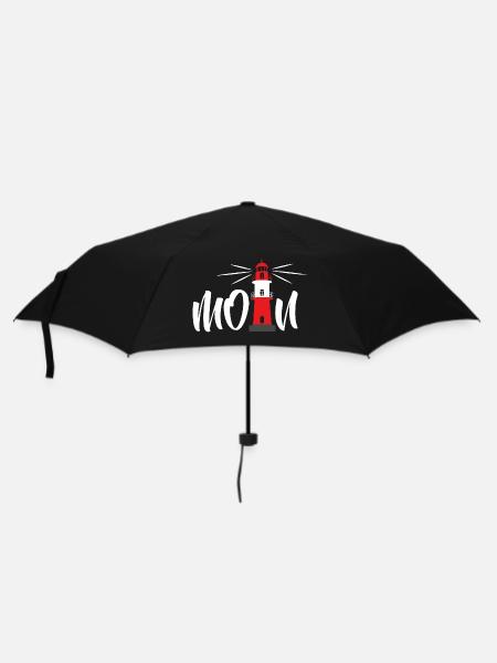 Moin Norddeutschland Begrüßung Leuchtturm - Regenschirm (klein) - Schwarz