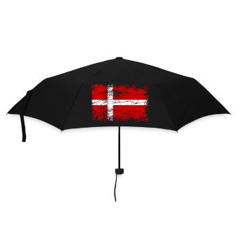 Drapeau danois de style vintage - Parapluie standard - noir - Devant