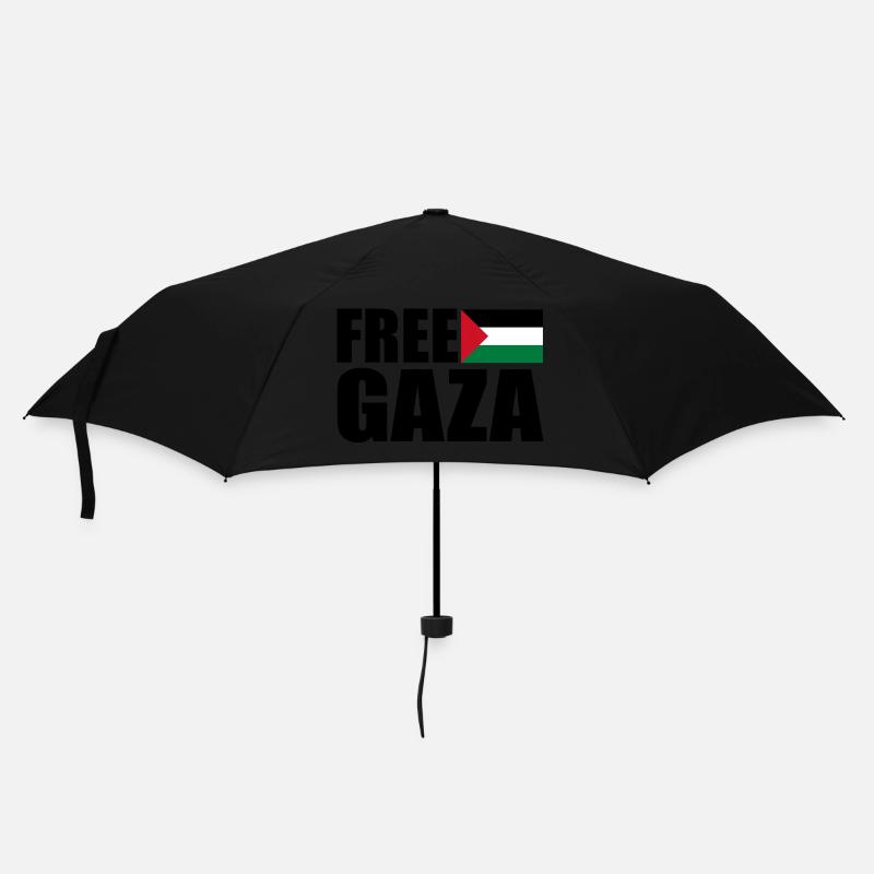 Free gaza - Regenschirm (klein) - Schwarz