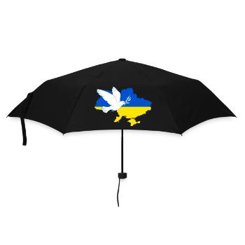 Dove of peace for Ukraine - Umbrella (small) - black - Front