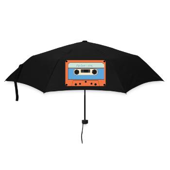 Musikkassette - Regenschirm (klein) - Schwarz - Vorne