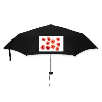 POPPY Red White - Umbrella (small) - black - Front