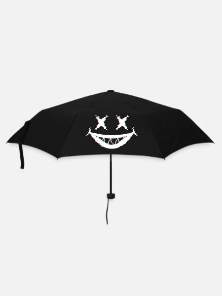 Joker Glitch - Regenschirm (klein) - Schwarz