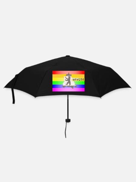 CSD Berlin Gay Pride - Regenschirm (klein) - Schwarz