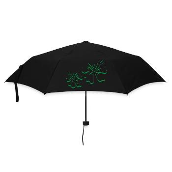Hibiscus minimaliste vert - Parapluie standard - noir - Devant