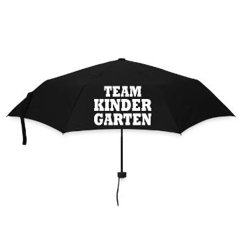 Team kindergarten - Regenschirm (klein) - Schwarz - Vorne