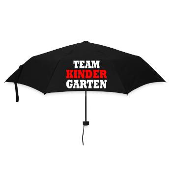 Team kindergarten - Regenschirm (klein) - Schwarz - Vorne
