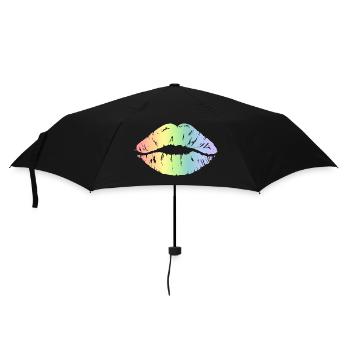 Lèvres - Parapluie standard - noir - Devant
