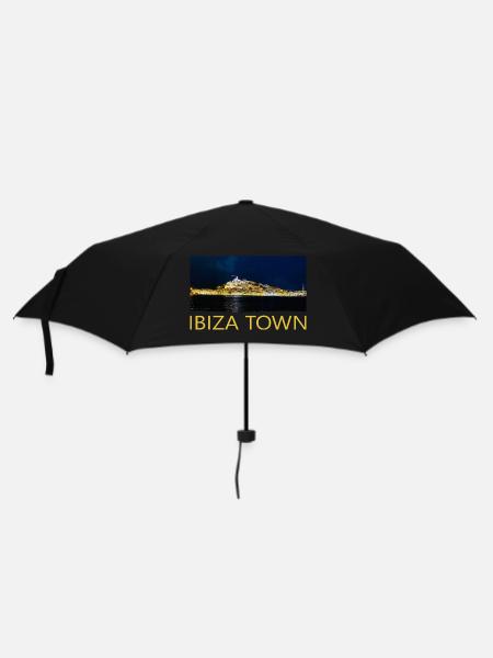 Ibiza-Stadt - Regenschirm (klein) - Schwarz