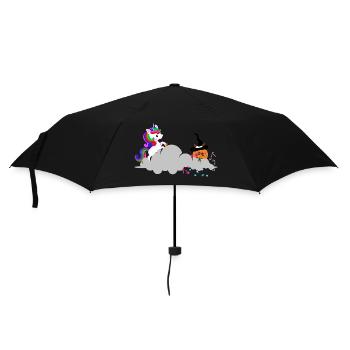 Unicorn hunting for sweets - Umbrella (small) - black - Front