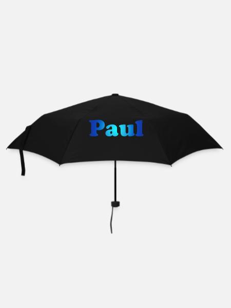 Paul blau - Regenschirm (klein) - Schwarz