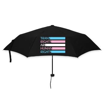 LGBTQ nonbinär bunt Regenbogen Fahne LGBTQ+ Pride - Regenschirm (klein) - Schwarz - Vorne