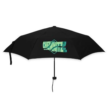 Chemnitz Germany City 3D Font Skyline - Umbrella (small) - black - Front