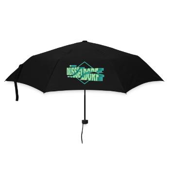Dusseldorf Germany City 3D Font Skyline - Umbrella (small) - black - Front