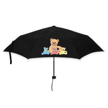 Teddybär teddy - Regenschirm (klein) - Schwarz - Vorne