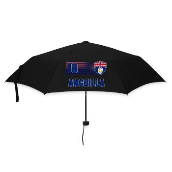 Anguilla Fußball Mannschaft - Regenschirm (klein) - Schwarz - Vorne