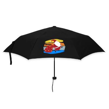 Weihnachtsmann - Regenschirm (klein) - Schwarz - Vorne